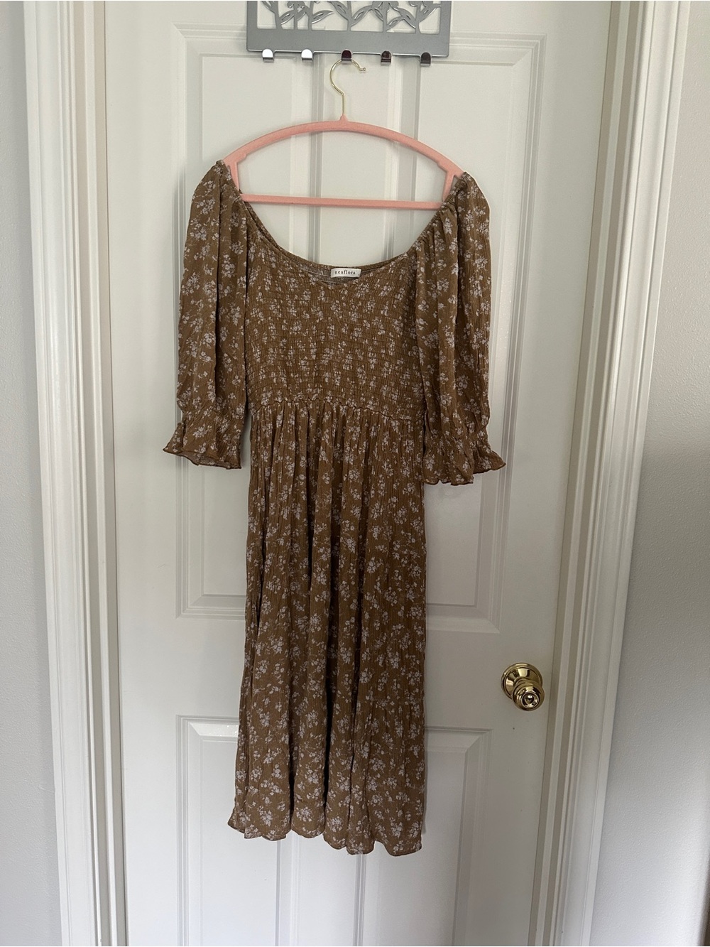 Neuflora Floral Smocked Midi Dress